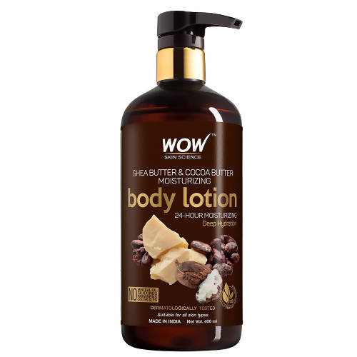 Wow Skin Science Shea Butter and Cocoa Butter Moisturizing Body Lotion - 400ml