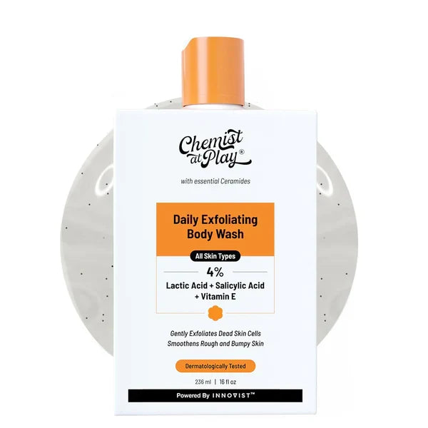 Chemist At Play Exfoliating Body Wash - 4% Salicylic Acid, Vitamin E and Lactic Acid