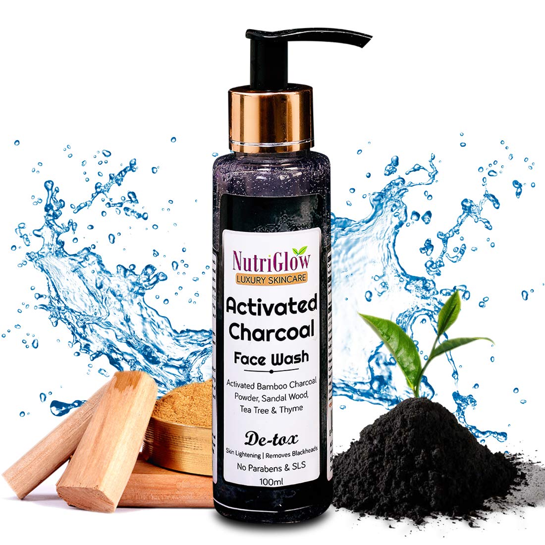 NutriGlow Activated Charcoal Face Wash - 100ml