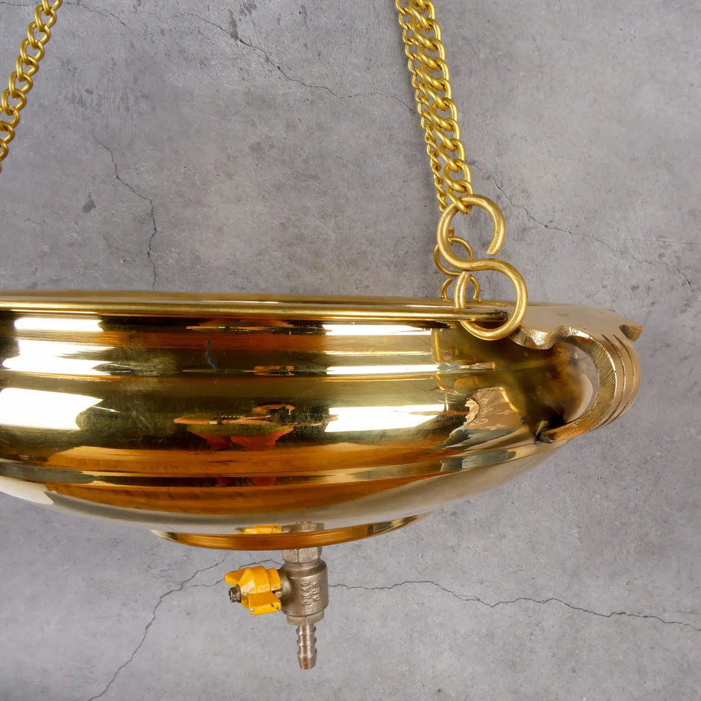 Copper Mart Brass Shirodhara Pot – Traditional Ayurvedic Therapy Vessel