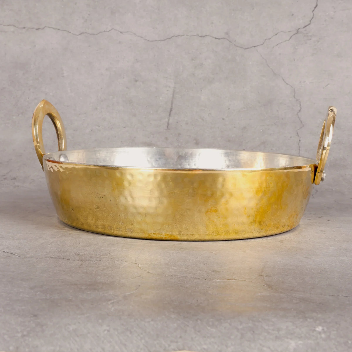 Copper Mart Artisanal Brass Flat Rondeau Griddle – Traditional Sweets & Searing Pan