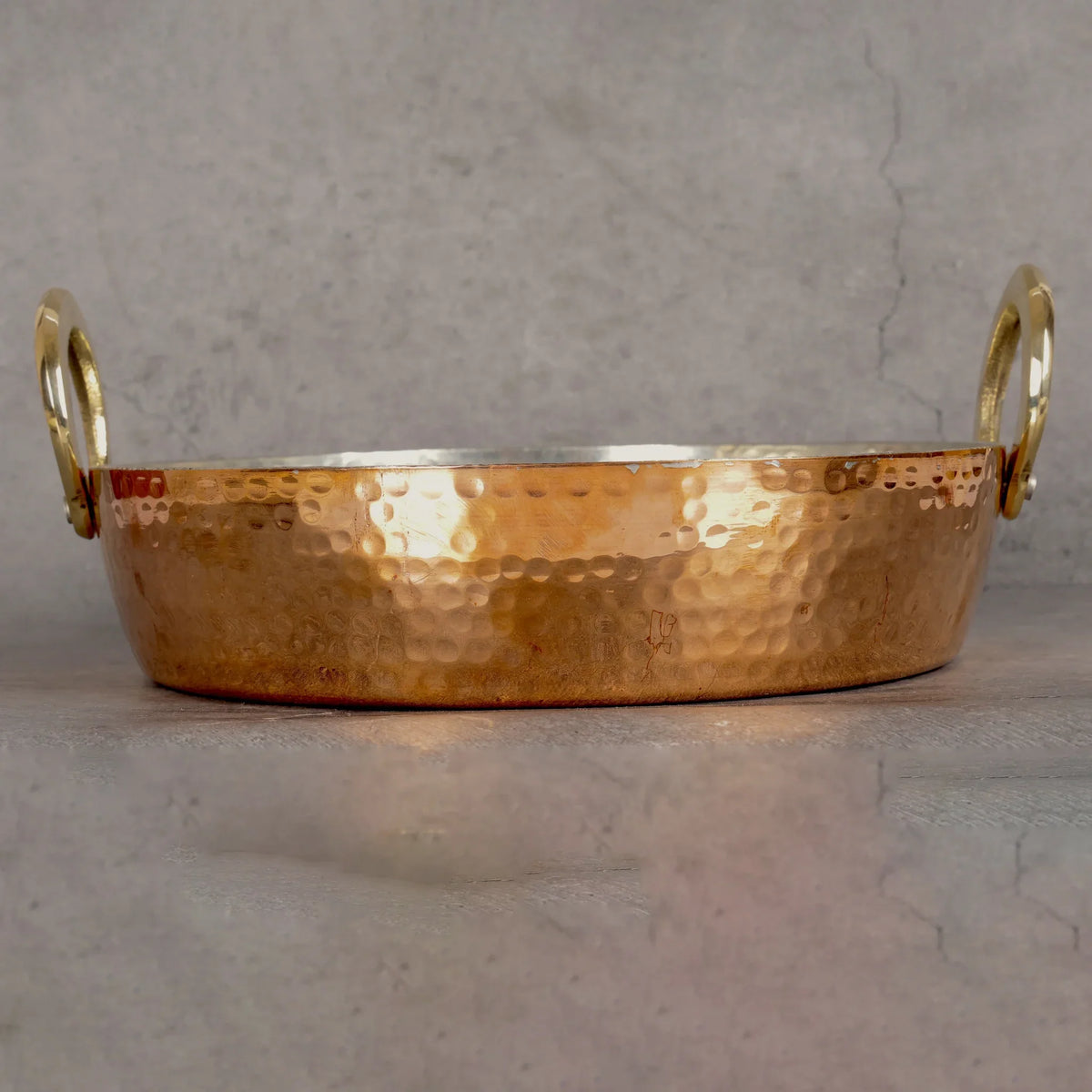 Copper Mart Hand-Hammered Copper Rondeau Griddle (Tavi) – Artisanal Crepe & Searing Pan, Solid Copper