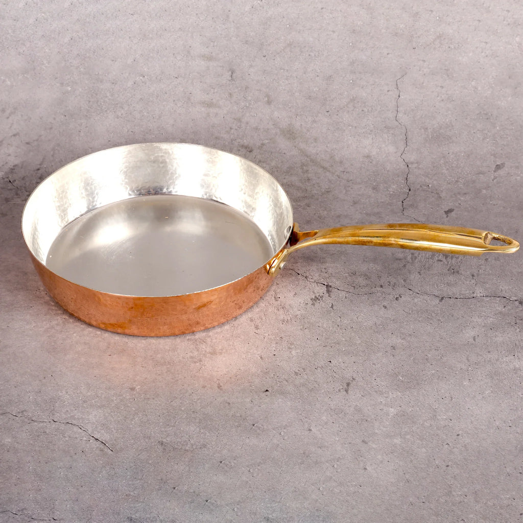 Copper Mart The Kitchen Starter – Copper Skillet + Brass Mortar & Pestle + Ghee Pot
