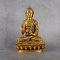 Copper Mart Artisanal Brass Buddha Sakyamuni – Meditation & Enlightenment Sculpture
