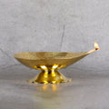 Copper Mart Brass Diya Lamp – Lotus Oil Lamp for Diwali, Puja & Meditation