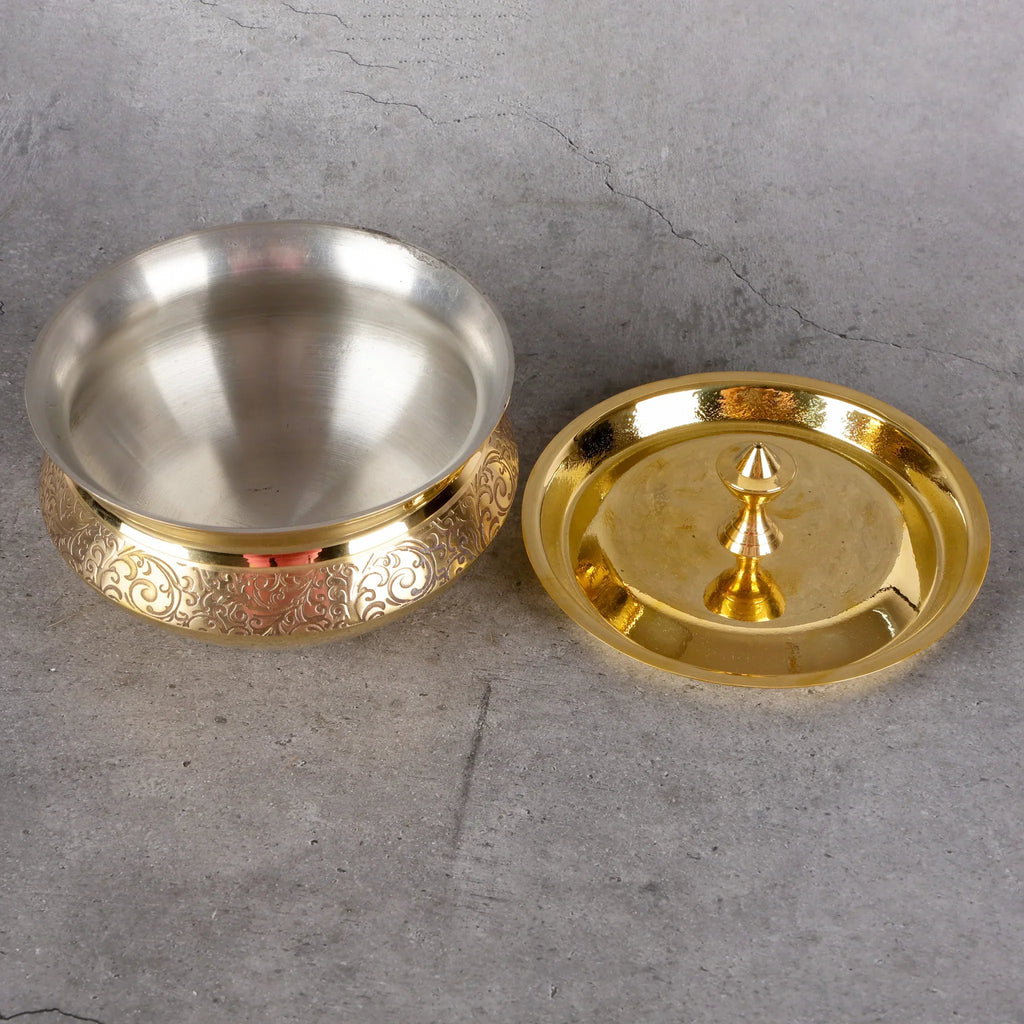 Copper Mart Brass Heritage Serving Dish (Lily Motif) – Traditional Hostess Ware