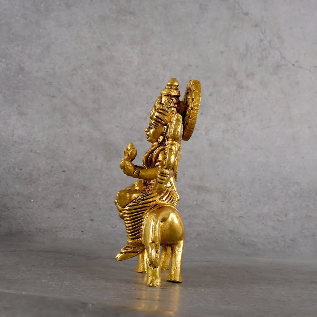 Copper Mart Sacred Brass Goddess Durga Idol – Symbol of Power & Protection