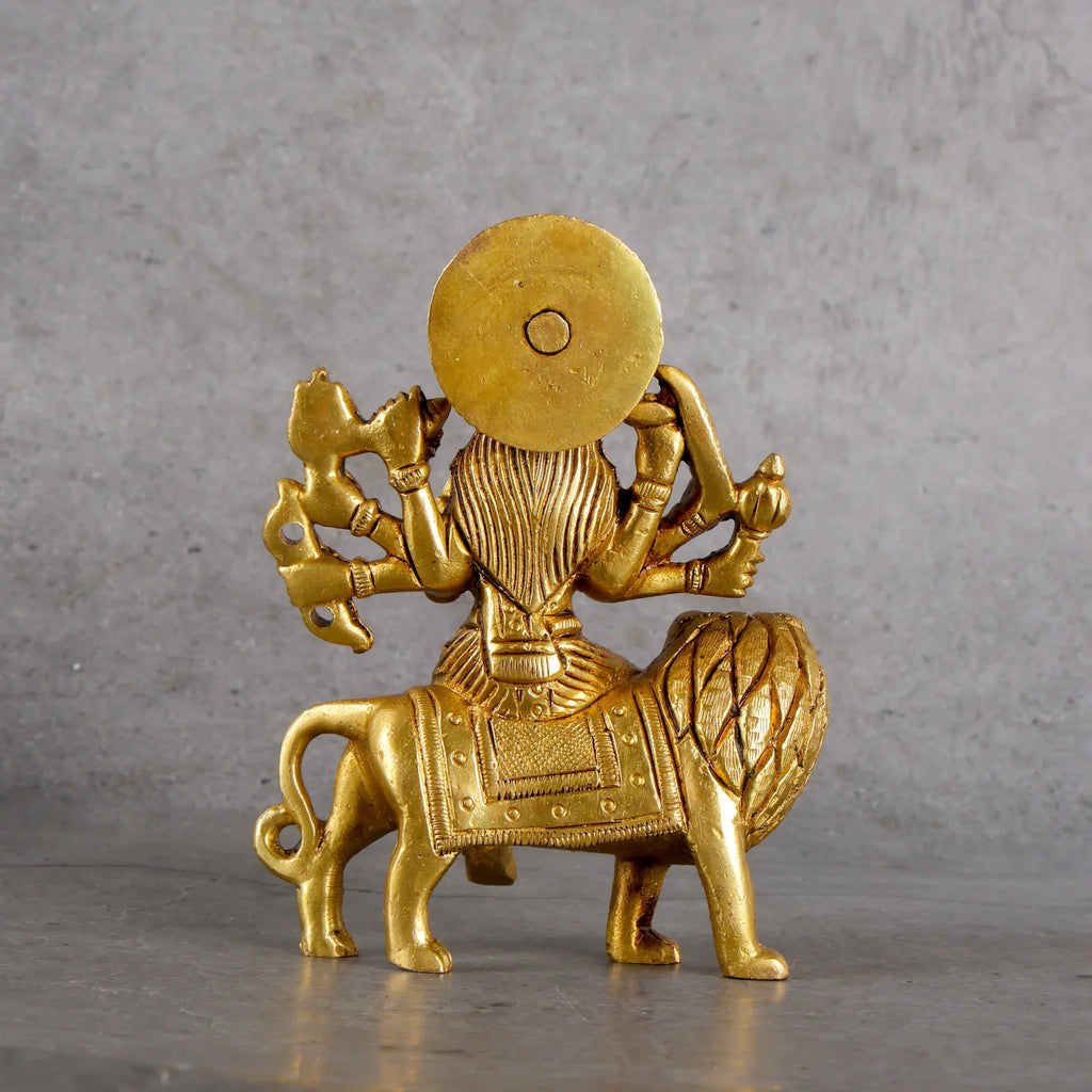 Copper Mart Sacred Brass Goddess Durga Statue – Symbol of Power & Protection