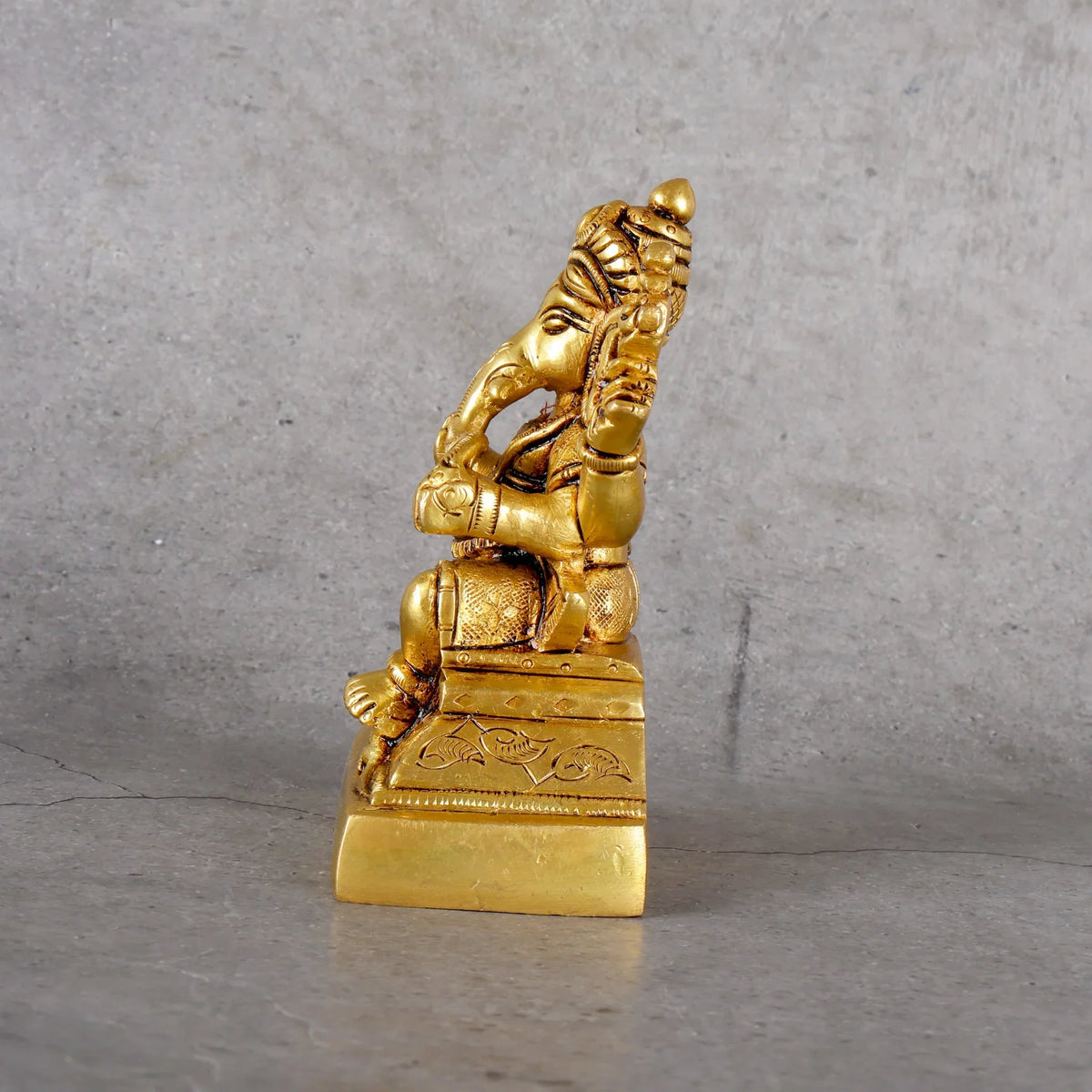 Copper Mart Brass Ganesha Statue – Hand-Cast Lord of Wisdom & New Beginnings