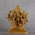 Copper Mart Sacred Brass Ganesha with Ridhi Sidhi Set – Prosperity & Wisdom Trinity