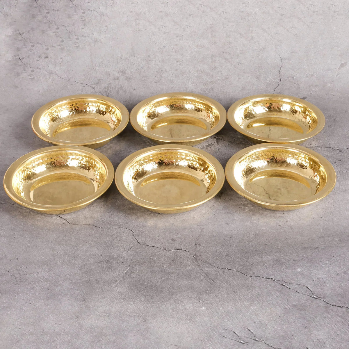 Copper Mart Brass Dessert Plate – Hand-Hammered Small Plate, Heritage Tableware, Tin-Lined