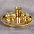 Copper Mart Artisanal Brass Dinner Set (Dana) – 6-Piece Heritage Tableware