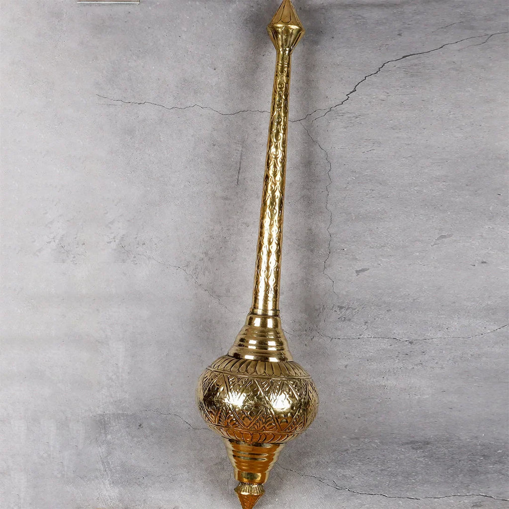 Copper Mart Sacred Brass Hanuman Gada – Hand-Cast Religious Artifact