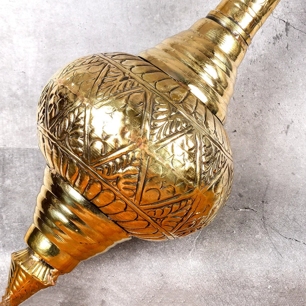 Copper Mart Sacred Brass Hanuman Gada – Hand-Cast Religious Artifact