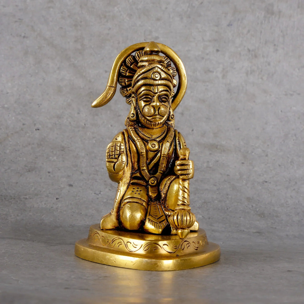 Copper Mart Brass Hanuman Statue – Hand-Cast Lord of Strength & Devotion