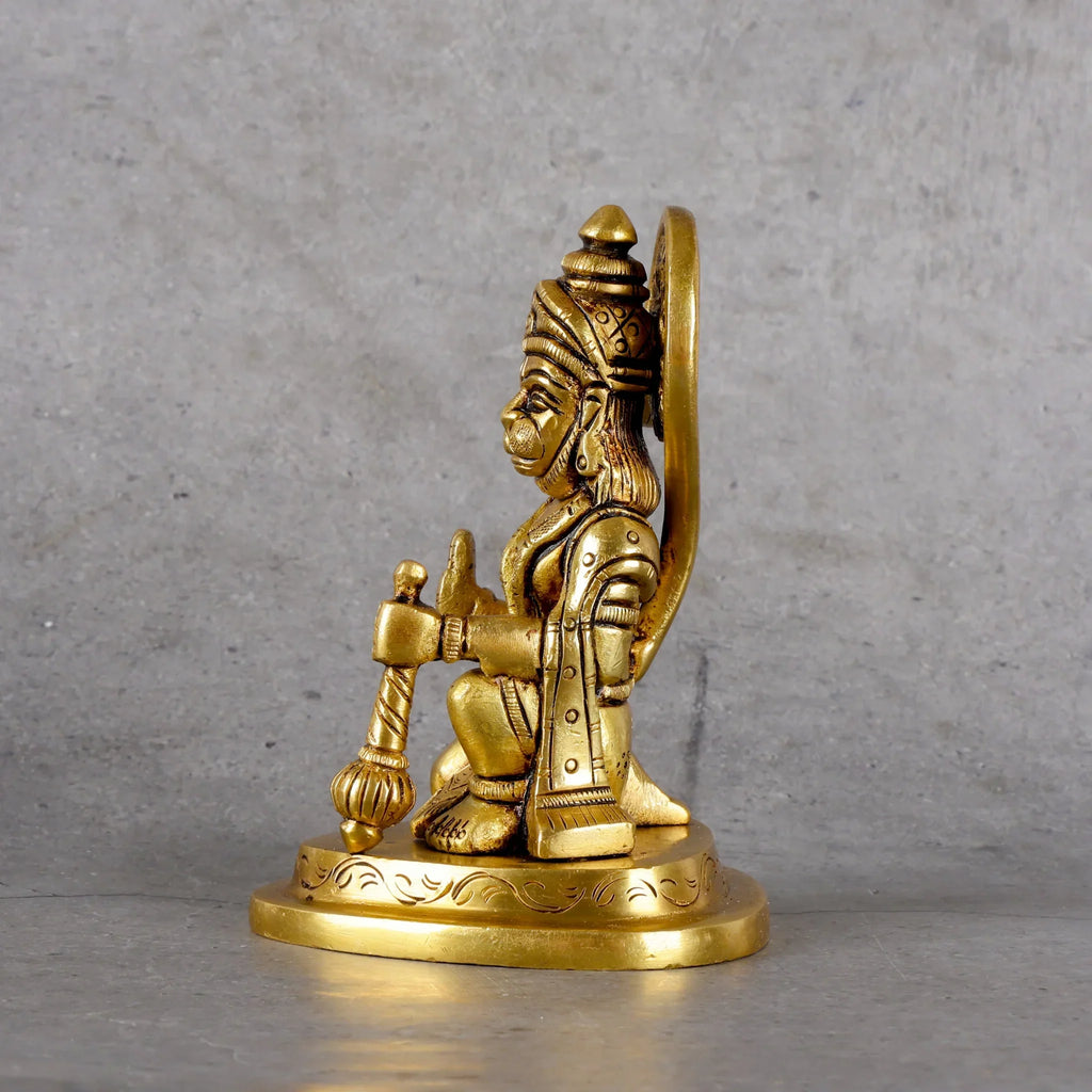 Copper Mart Brass Hanuman Statue – Hand-Cast Lord of Strength & Devotion