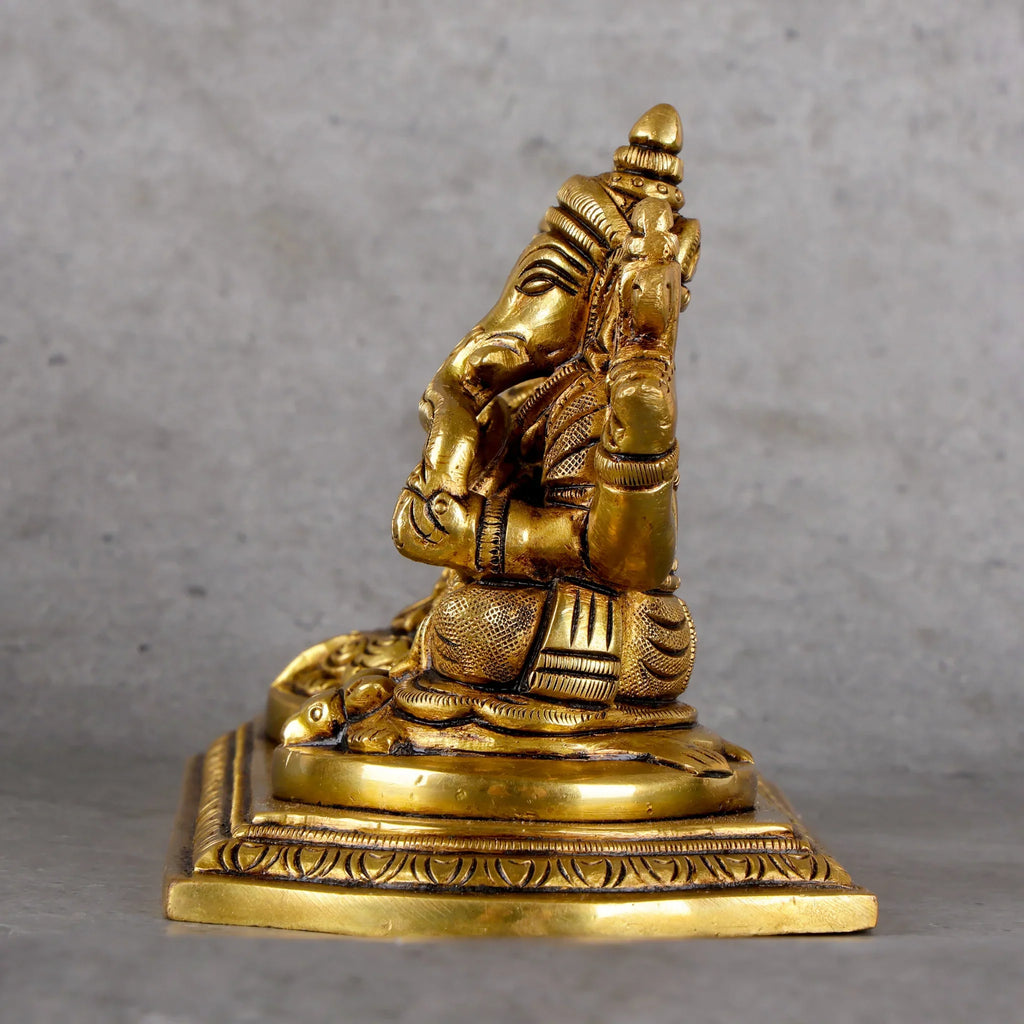 Copper Mart Sacred Brass Laxmi Ganesha Combined – Prosperity Deity Sculpture