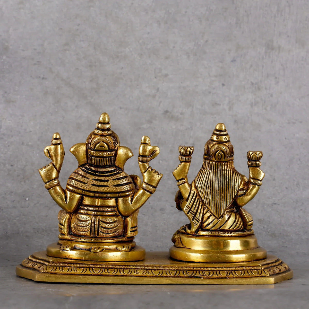 Copper Mart Sacred Brass Laxmi Ganesha Combined – Prosperity Deity Sculpture
