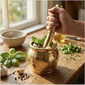 Copper Mart Brass Mortar and Pestle – Heavy-Duty Spice Grinder, 2.5 lb Solid Brass