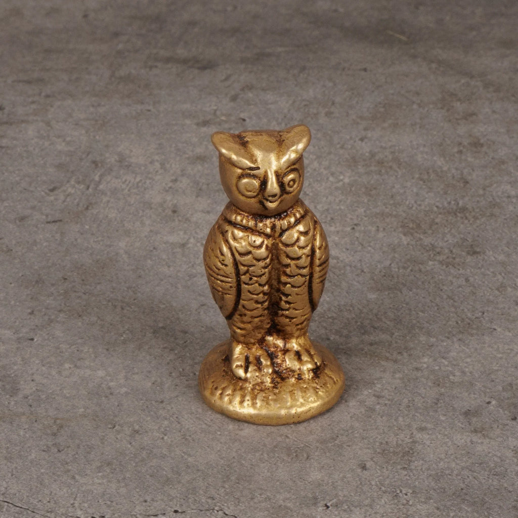 Copper Mart Brass Owl Statue – Hand-Cast Sculpture, Symbol of Wisdom & Prosperity
