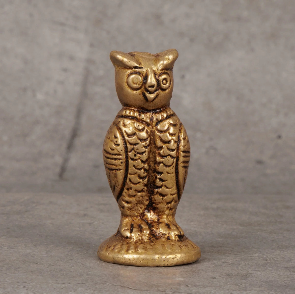 Copper Mart Brass Owl Statue – Hand-Cast Sculpture, Symbol of Wisdom & Prosperity
