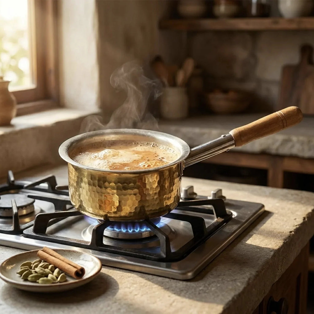 Copper Mart Artisanal Brass Stew Pot (Bhagona) – Heavy-Gauge Heritage Cookware