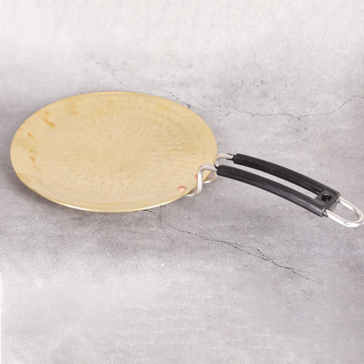 Copper Mart Artisanal Brass Crepe & Flatbread Griddle – Heavy-Gauge Tawa