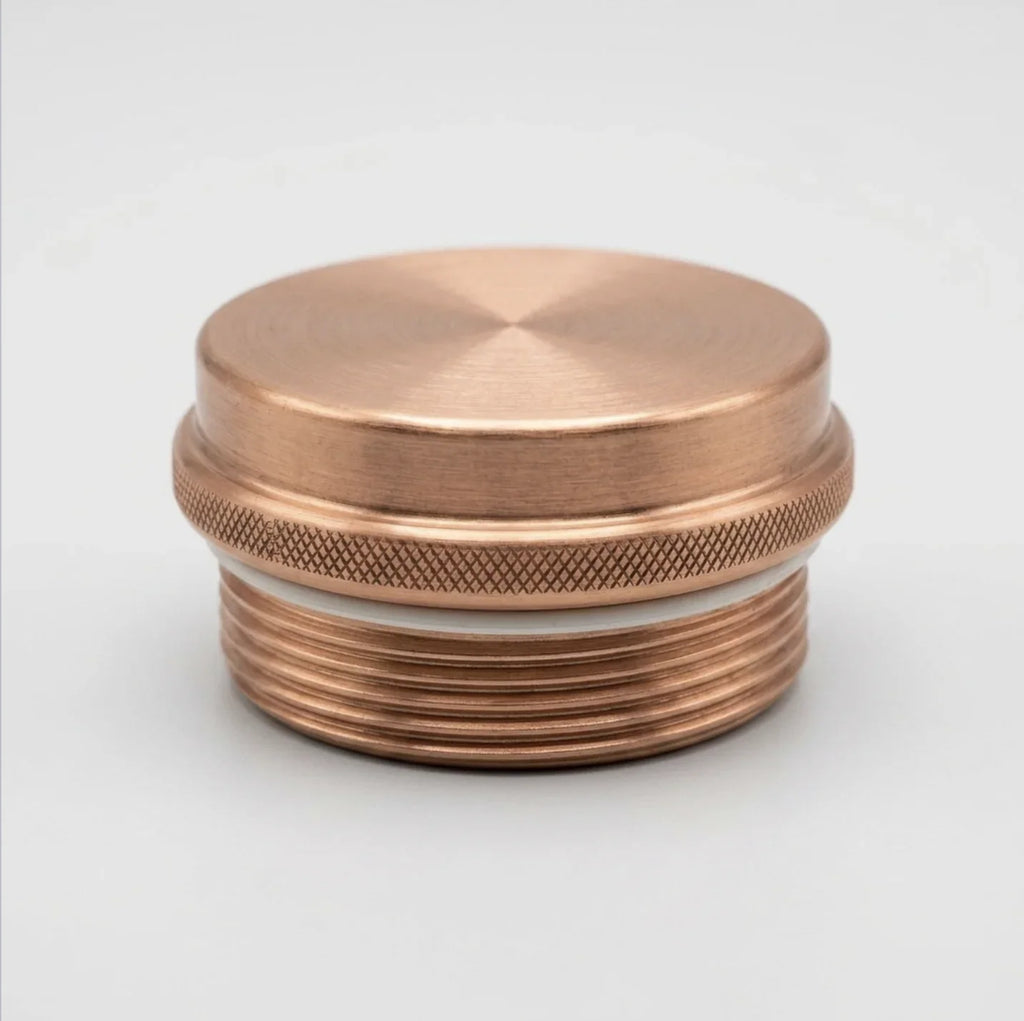 Copper Mart Copper Water Bottle with Drinking Bowl Lid – 67.6 oz (2 L), Jointless