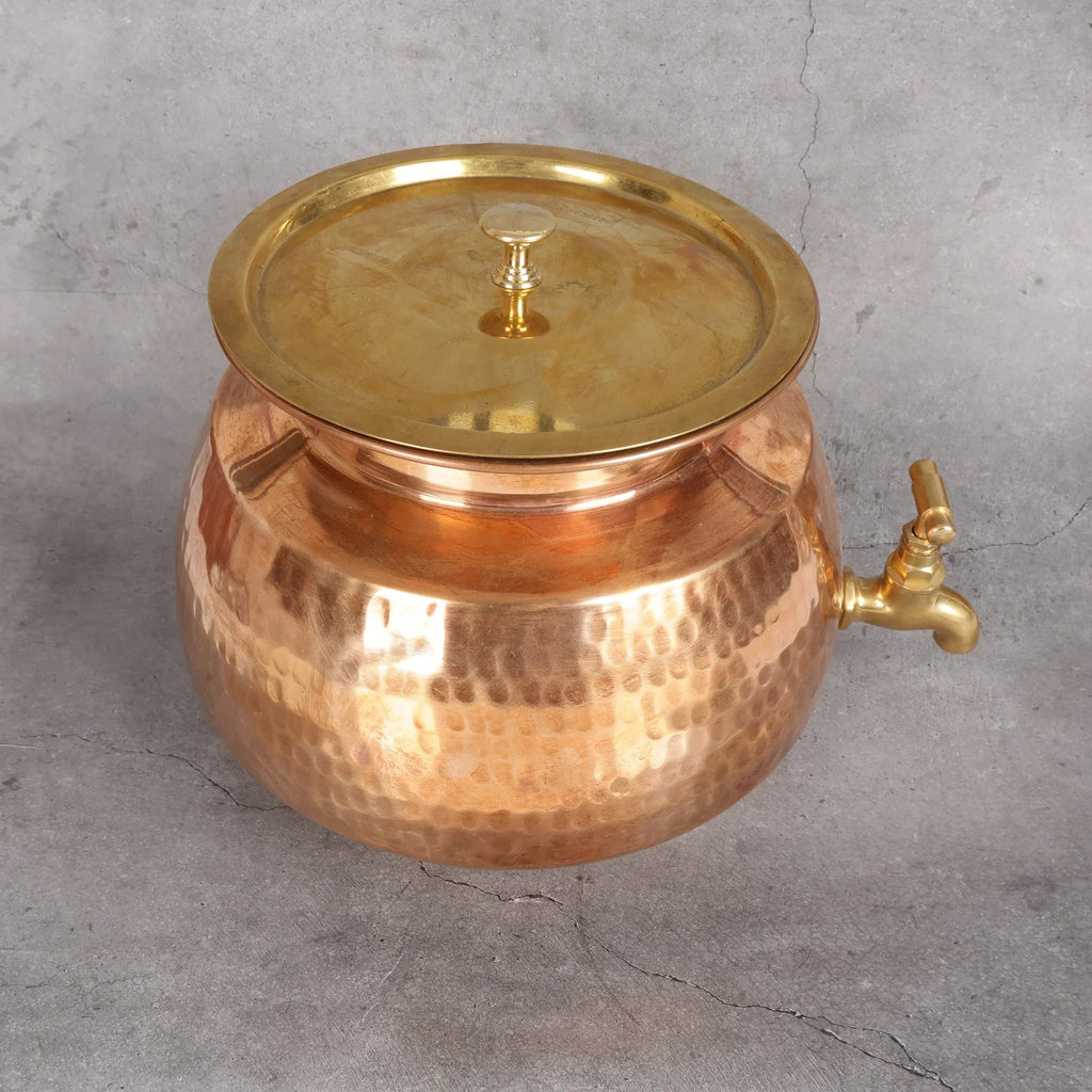 Copper Mart Copper Water Dispenser – 7 L Matka with Brass Tap