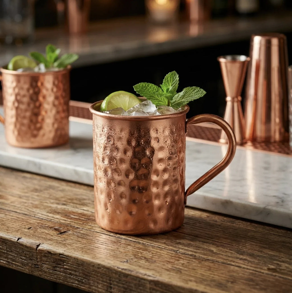 Copper Mart Copper Moscow Mule Mug – 16 oz Hand-Hammered, Solid Copper (Not Plated)