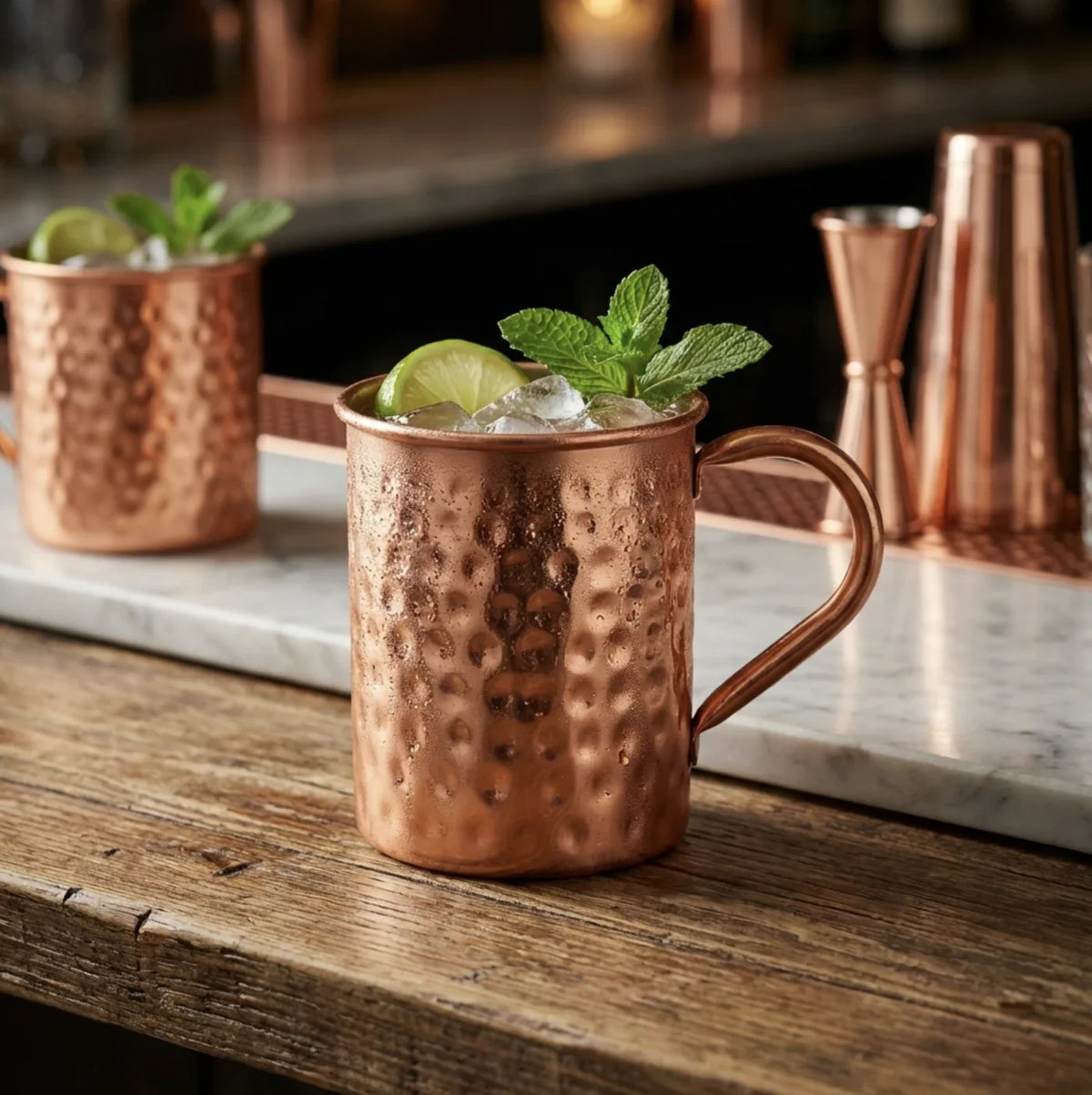Copper Mart Copper Moscow Mule Mug – 16 oz Hand-Hammered, Solid Copper (Not Plated)