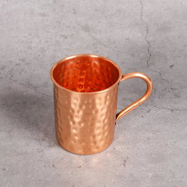 Copper Mart The Copper Morning Ritual – Tongue Scraper + Hammered Water Bottle + Pair of Mugs