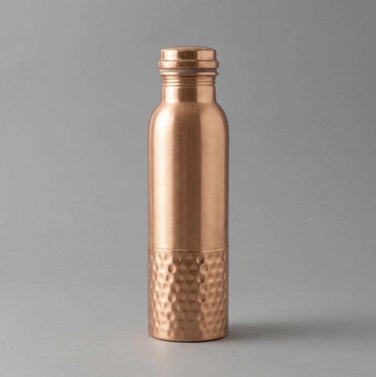 Copper Mart Hand-Hammered Copper Water Bottle – 34 oz, Leak-Proof