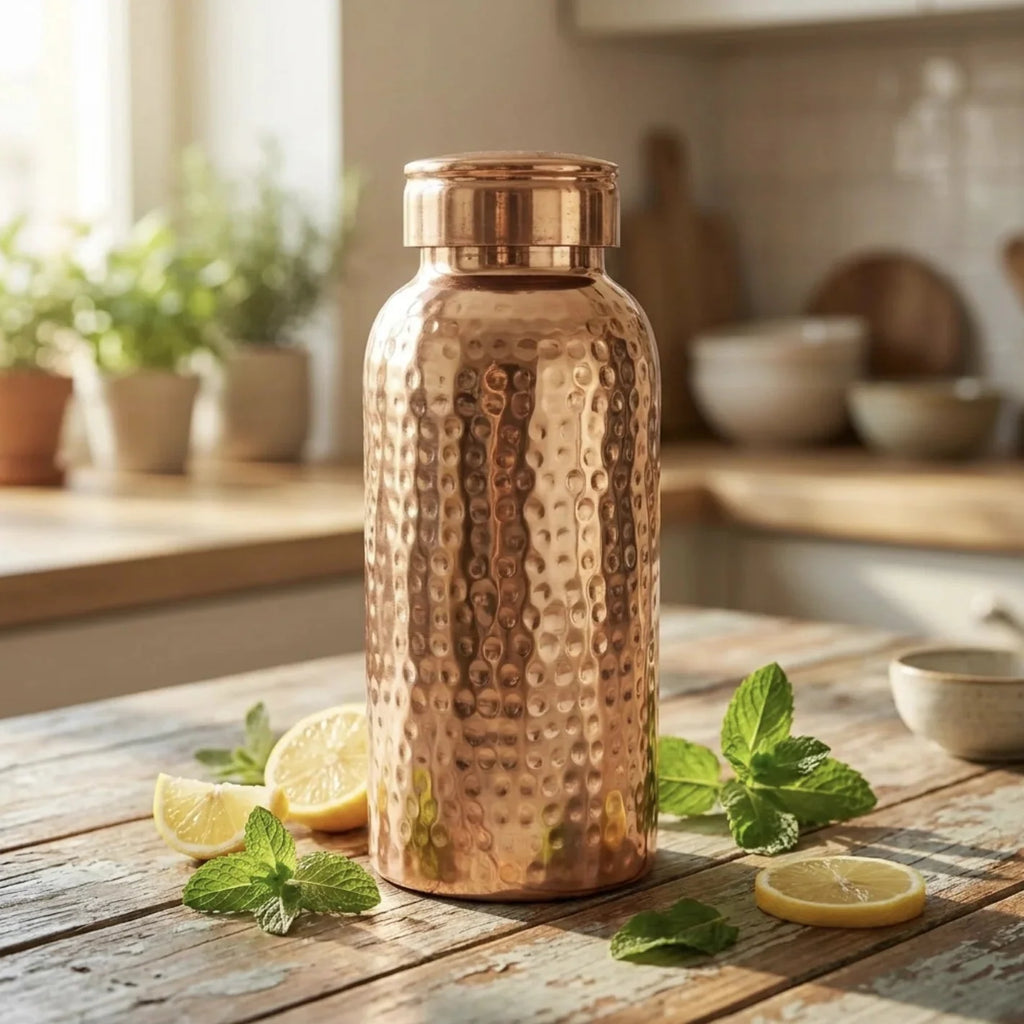 Copper Mart Copper Water Bottle – 57 oz & 84 oz, Leak-Proof, Solid Copper (Not Plated)