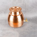Copper Mart Hand-Hammered Copper Water Matka – Large Storage Vessel, Solid Copper