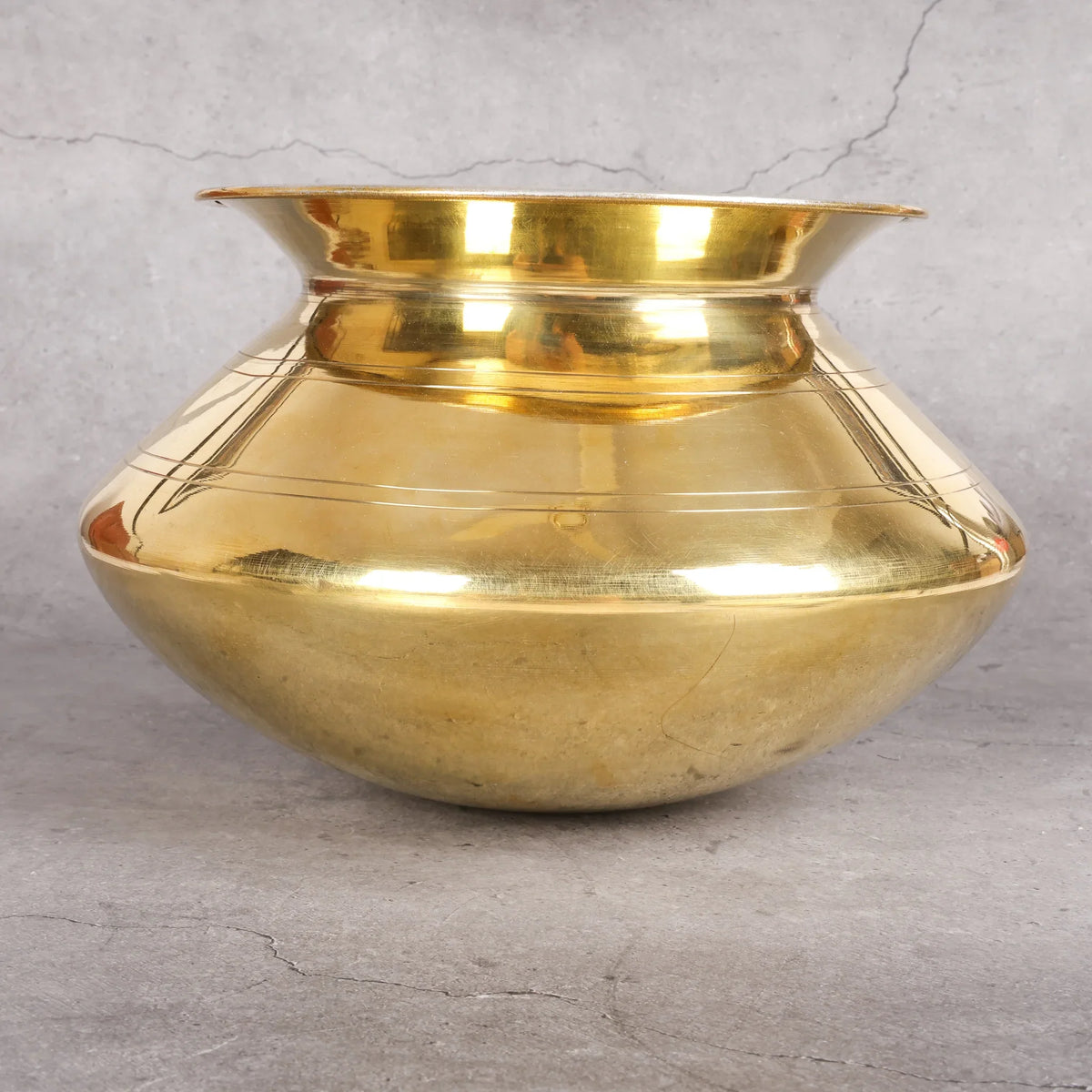 Copper Mart Artisanal Brass Saucepan Plain Kali - Traditional Cooking Pot (Traditional Dutch Oven)