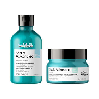 L'Oreal Professionnel Scalp Advanced Anti-Dandruff Shampoo & Clay Combo